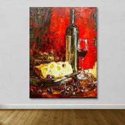 Quadro em Tela Multicolor 100x140 cm com Moldura de Madeira