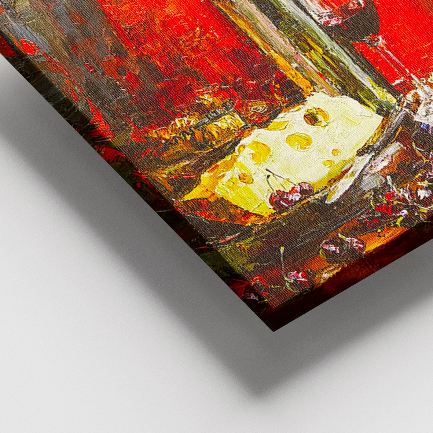 Quadro em Tela Multicolor 100x140 cm com Moldura de Madeira