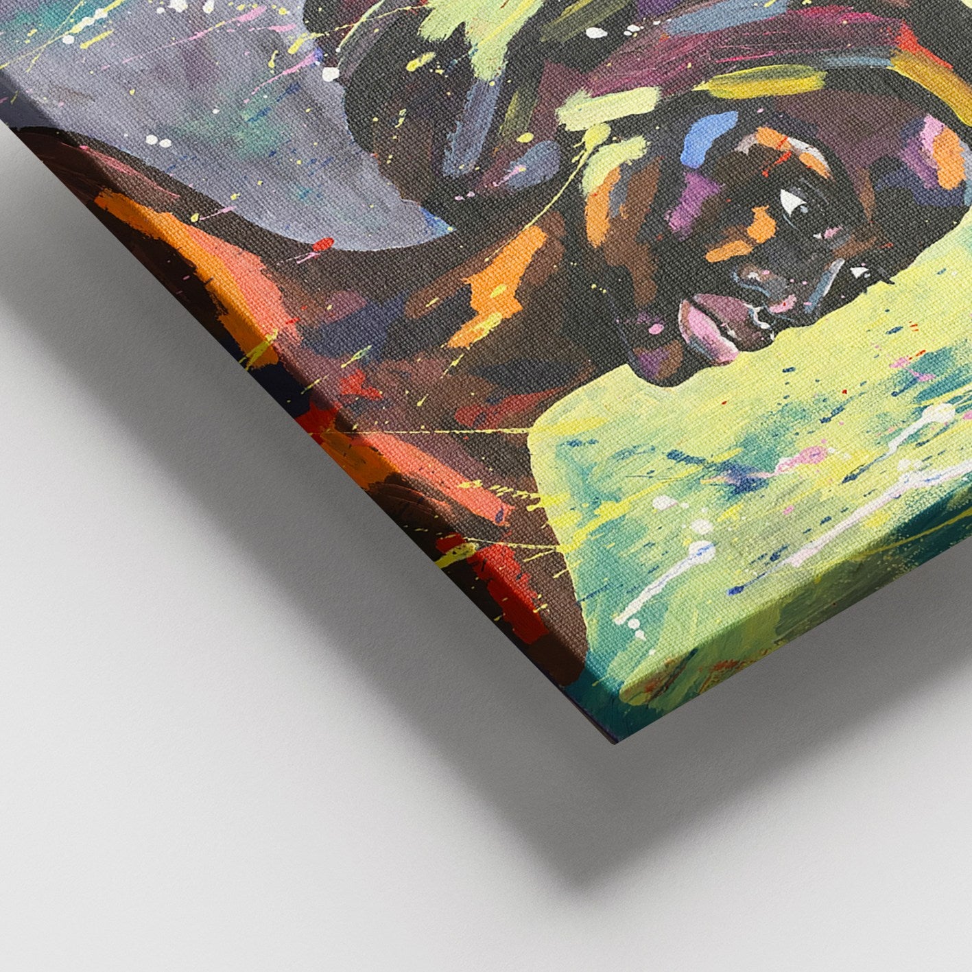 Quadro em Tela Decorativa Multicolor 100 x 140 cm – 100% Canvas com Moldura de Madeira (3–4 cm)