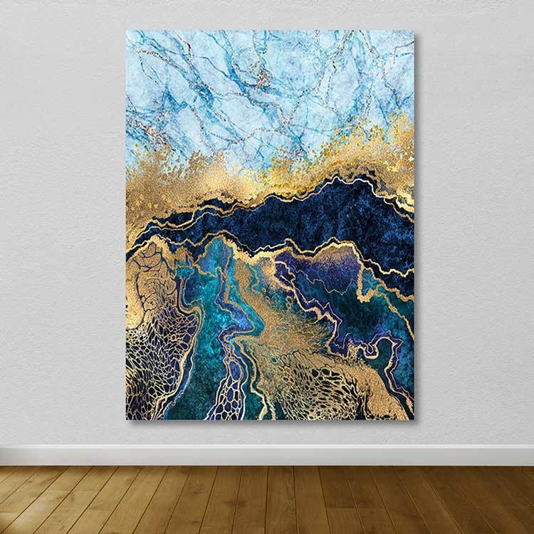 Quadro Decorativo em Tela 100% Canvas, Multicolor, com Moldura de Madeira (3–4 cm), 100 x 140 cm