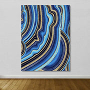 Quadro em Tela Decorativa Multicolor 100x140 cm com Moldura de Madeira (3–4 cm)