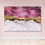 Quadro em Tela Decorativa Multicolor com Moldura de Madeira 100x140 cm