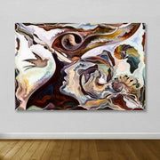 Quadro em Tela Decorativa Multicolor 100x140 cm – 100% Canvas, Moldura de Madeira 3-4 cm