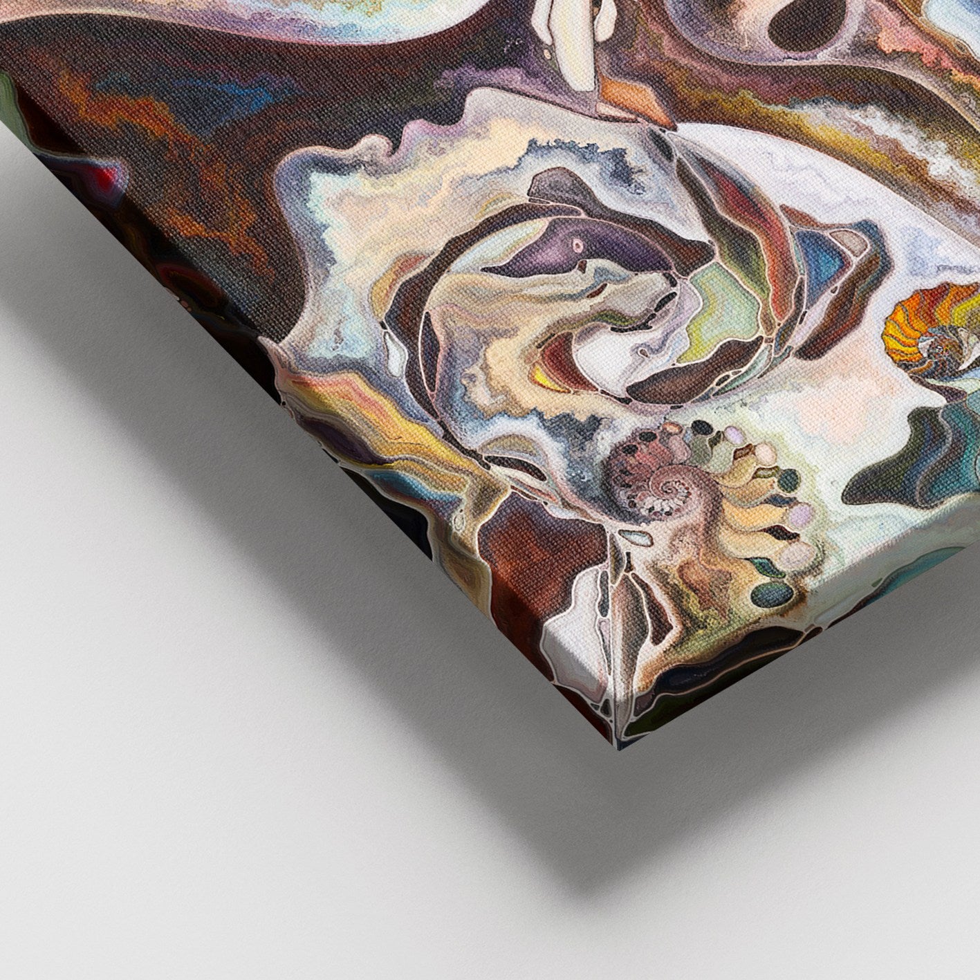 Quadro em Tela Decorativa Multicolor 100x140 cm – 100% Canvas, Moldura de Madeira 3-4 cm