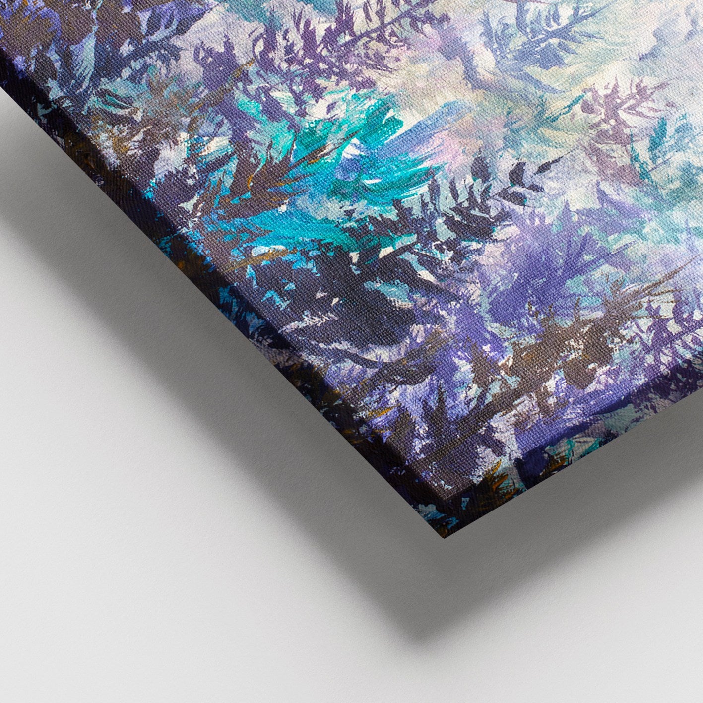 Quadro em Tela Decorativo Multicolor 100x140 cm com Moldura de Madeira (3–4 cm)