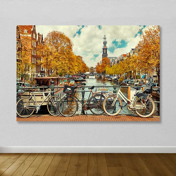 Quadro em Tela Decorativa Multicolor 100x140 cm com Moldura de Madeira (Espessura 3–4 cm) – 100% Canvas