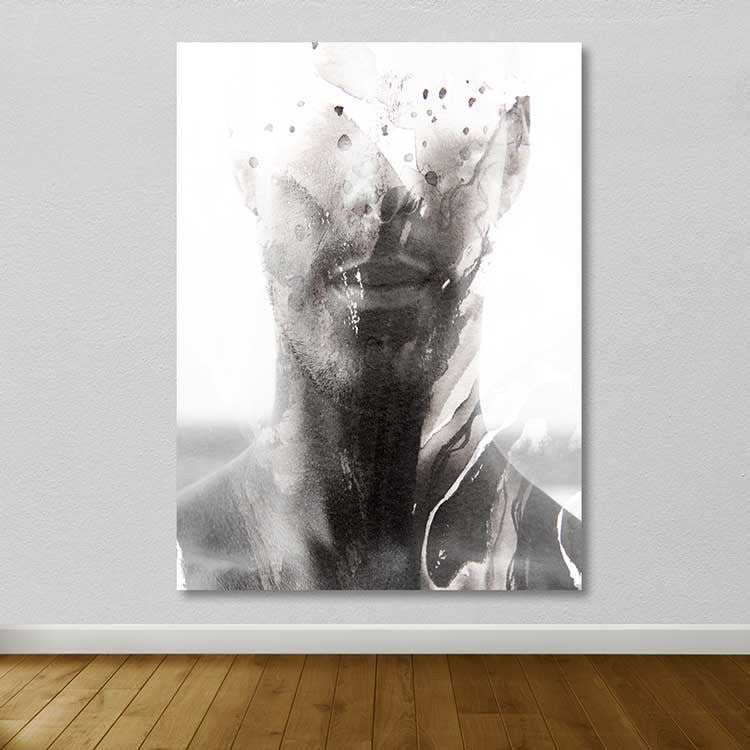 Quadro em Tela Decorativo Multicolor 100x140 cm com Moldura de Madeira (3-4 cm) – 100% Canvas