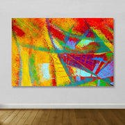 Tela Decorativa Multicolor 100 x 140 cm com Moldura de Madeira (3–4 cm), 100% Canvas