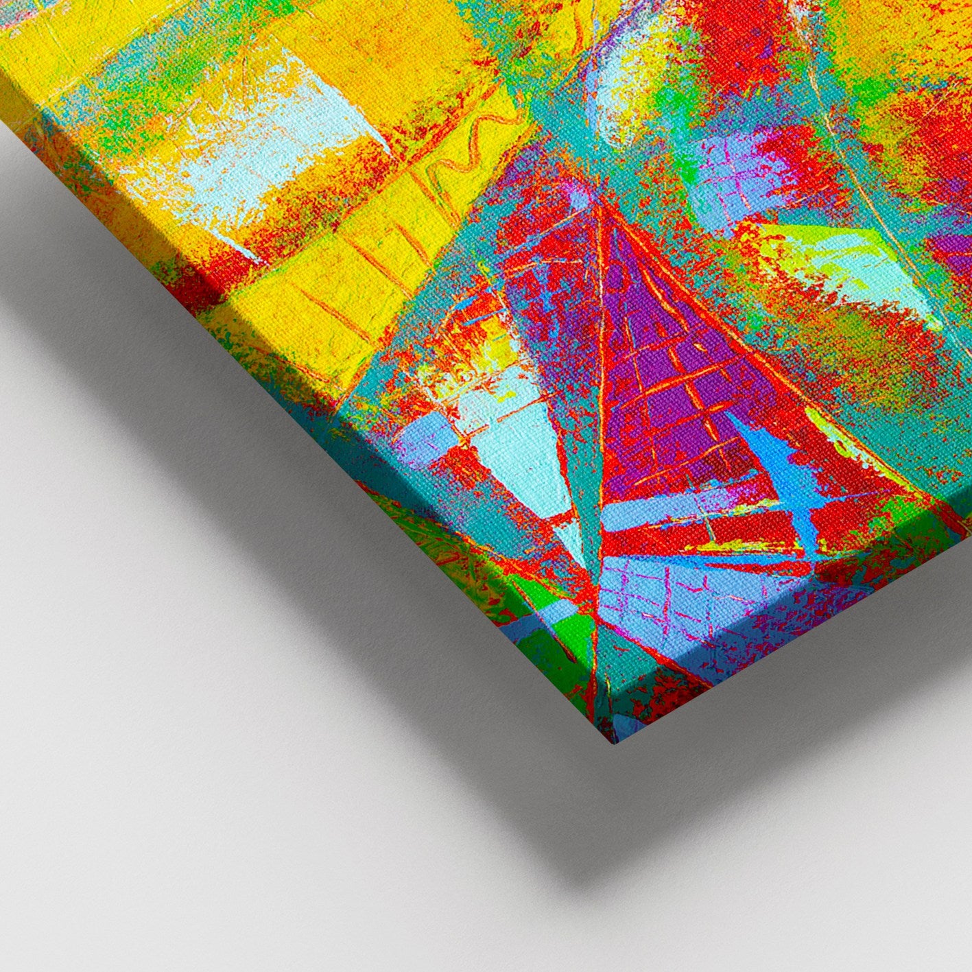 Tela Decorativa Multicolor 100 x 140 cm com Moldura de Madeira (3–4 cm), 100% Canvas