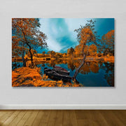 Quadro em Tela Decorativo Multicolor 100x140 cm com Moldura de Madeira (3–4 cm) – 100% Tela