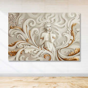 Quadro em Tela Decorativo Multicolor 100 x 140 cm, Moldura de Madeira 3–4 cm, 100% Canvas