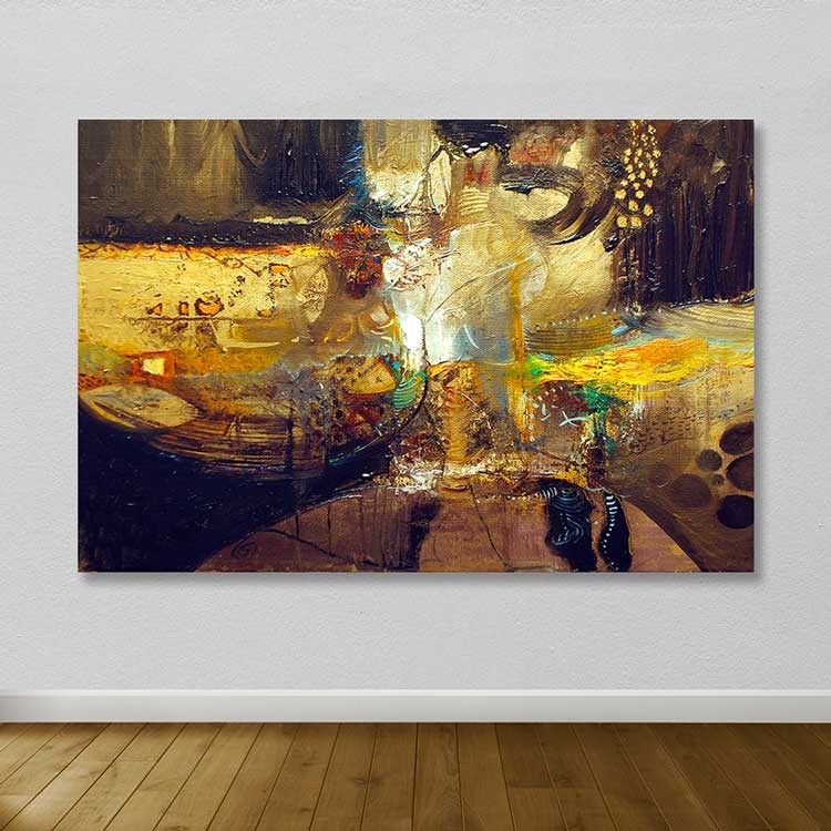 Tela Decorativa Multicolor 100x140 cm em 100% Canvas com Moldura de Madeira (3–4 cm)