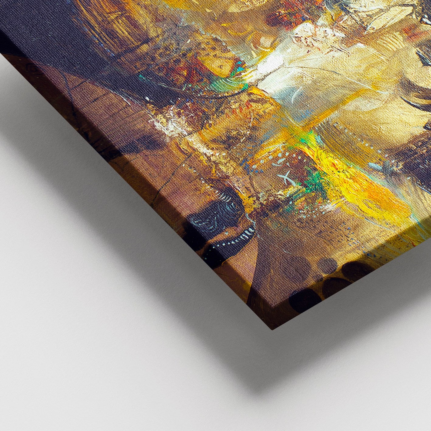 Tela Decorativa Multicolor 100x140 cm em 100% Canvas com Moldura de Madeira (3–4 cm)