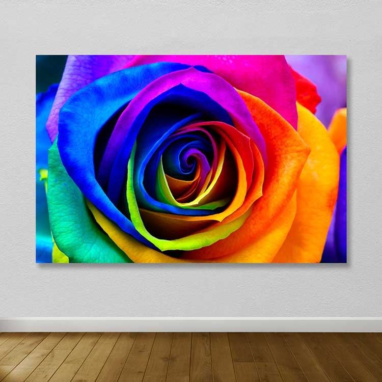 Tela Decorativa Multicolor 100x140 cm — 100% Canvas com Moldura de Madeira (3–4 cm)