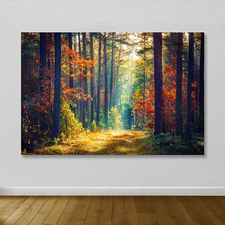 Quadro em Tela Decorativa Multicolor 100x140 cm com Moldura de Madeira (3–4 cm) – DEV02582100140