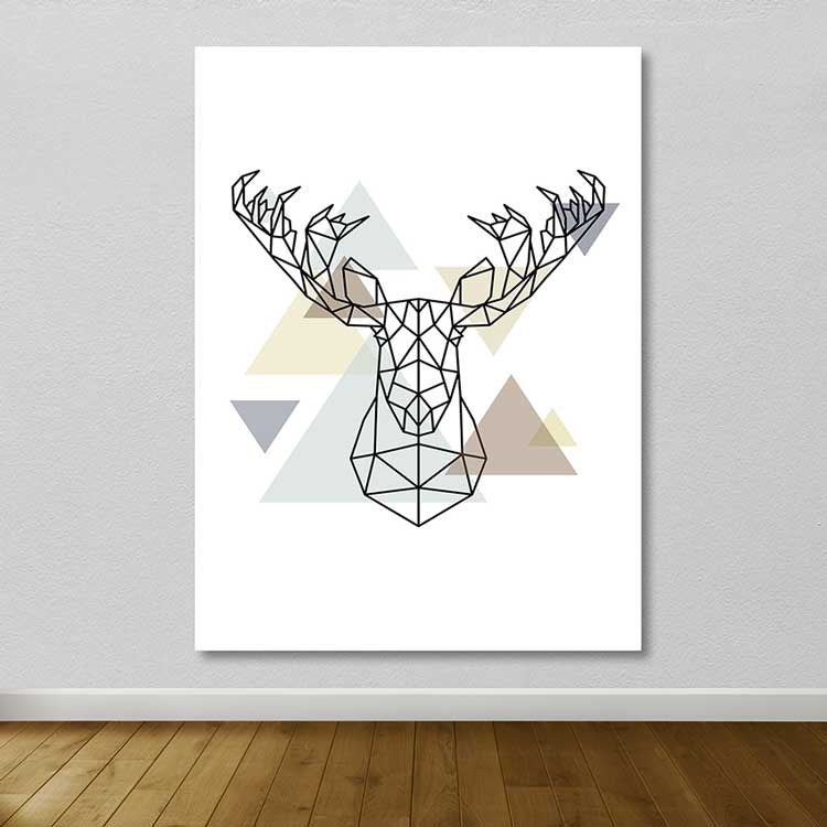 Quadro em Tela Decorativo Multicolor 100x140 cm com Moldura de Madeira (3–4 cm) — 3,8 kg