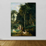 Quadro Decorativo em Canvas 100% 100x140 cm com Moldura de Madeira (3–4 cm) — Multicolor