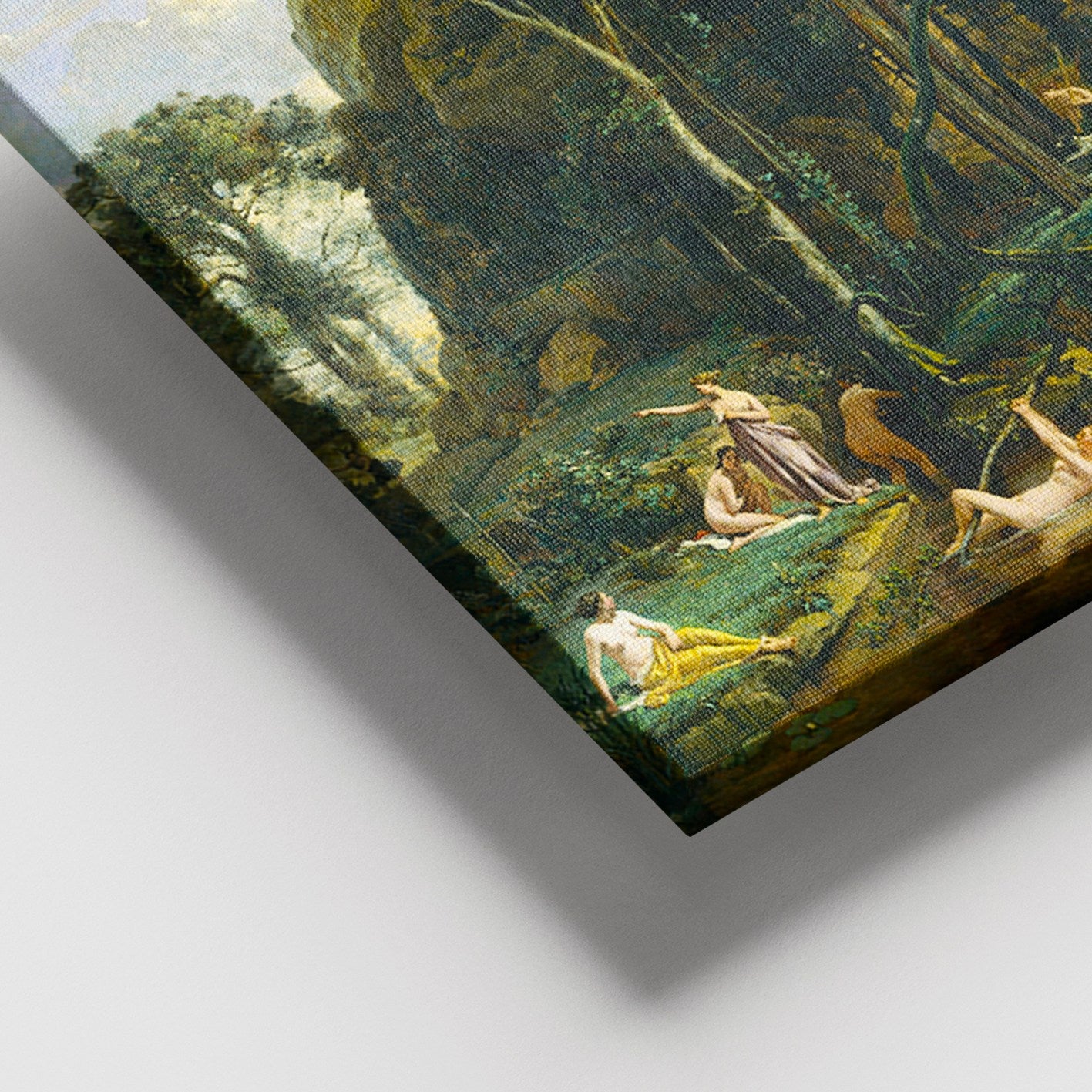 Quadro Decorativo em Canvas 100% 100x140 cm com Moldura de Madeira (3–4 cm) — Multicolor