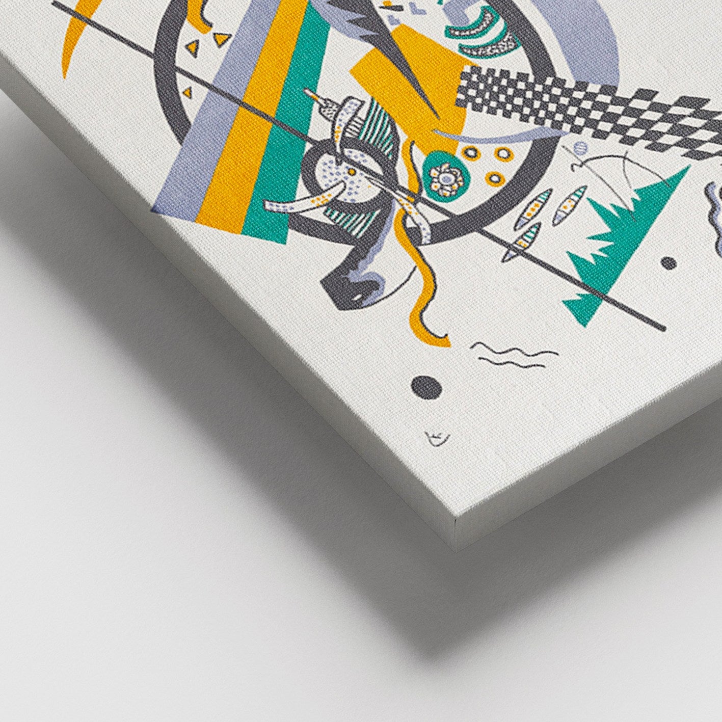 Quadro em Tela Decorativa Multicolor 100 x 140 cm com Moldura de Madeira (3–4 cm)