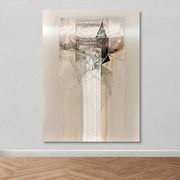 Quadro em Tela Decorativo Multicolor 100 x 140 cm com Moldura de Madeira (3-4 cm) – 100% Tela