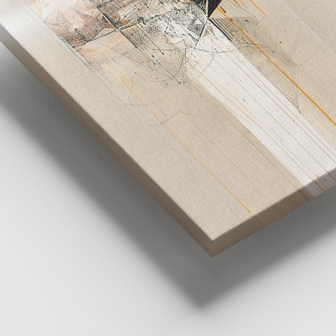 Quadro em Tela Decorativo Multicolor 100 x 140 cm com Moldura de Madeira (3-4 cm) – 100% Tela