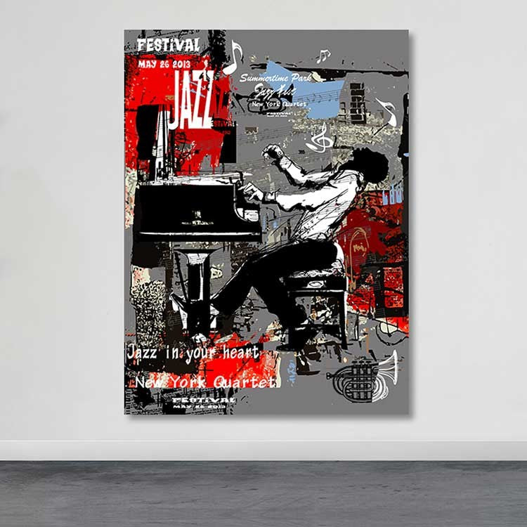 Quadro em Tela Decorativo Multicolor 100x140 cm, 100% Tela, Moldura 100% Madeira (3-4 cm)