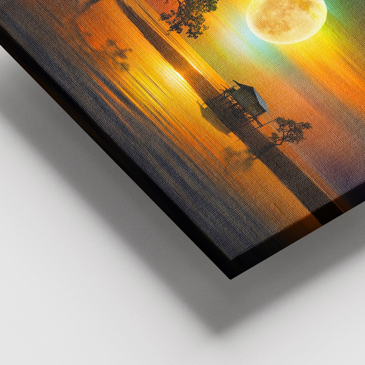 Quadro em Tela Decorativa Multicolor, 100% Canvas, Moldura de Madeira (3–4 cm), 100x140 cm