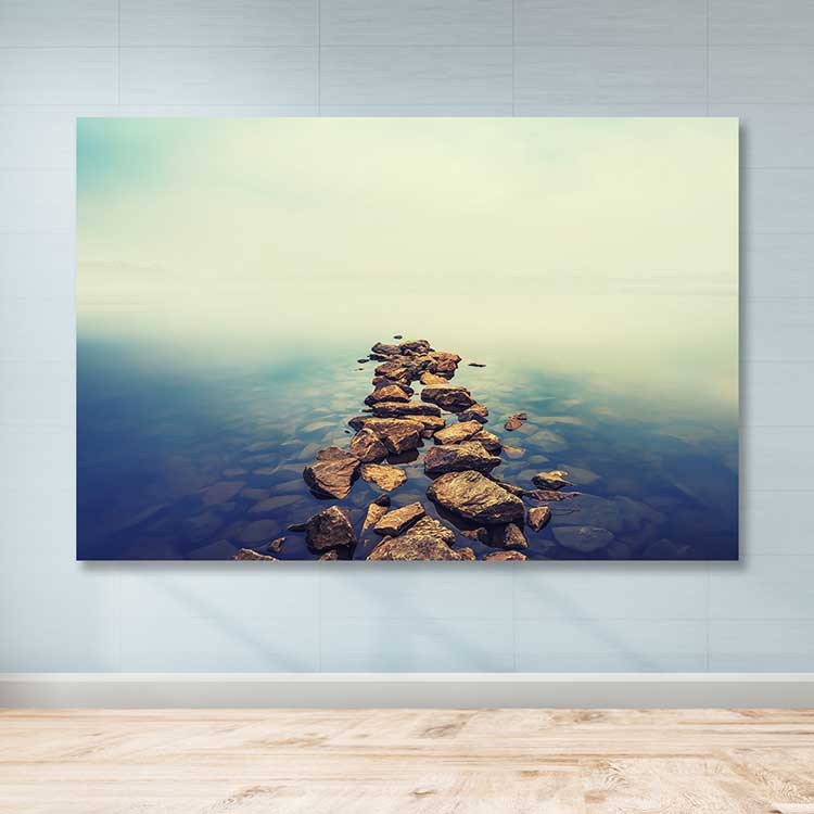 Quadro Decorativo em Tela Multicolor com Moldura de Madeira 100 x 140 cm