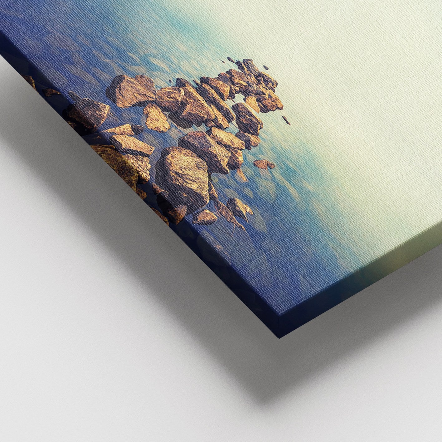 Quadro Decorativo em Tela Multicolor com Moldura de Madeira 100 x 140 cm