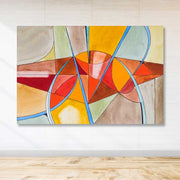 Quadro em Tela Decorativo Multicolor 100x140 cm – Canvas 100% com Moldura de Madeira (3–4 cm)