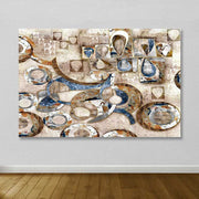 Quadro em Tela Multicolor 100x140 cm com Moldura de Madeira (3–4 cm) – 100% Canvas