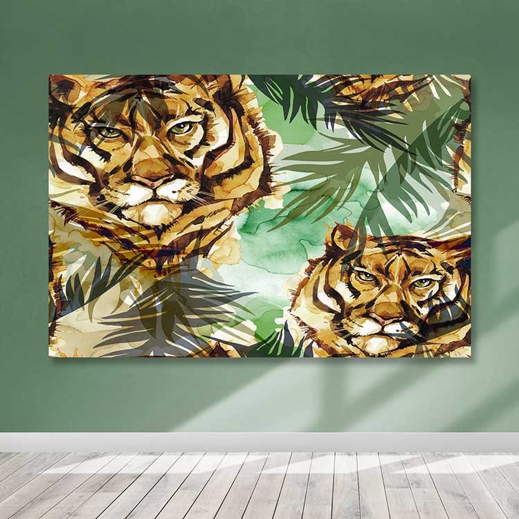 Quadro em Tela 100% Canvas Multicolor com Moldura de Madeira, 100x140 cm