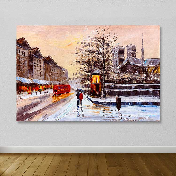 Tela Decorativa Multicolor 100x140 cm com Moldura em Madeira (100% Tela, Esp. 3–4 cm) – Ref. 205DNT1636 / DEV02646100140