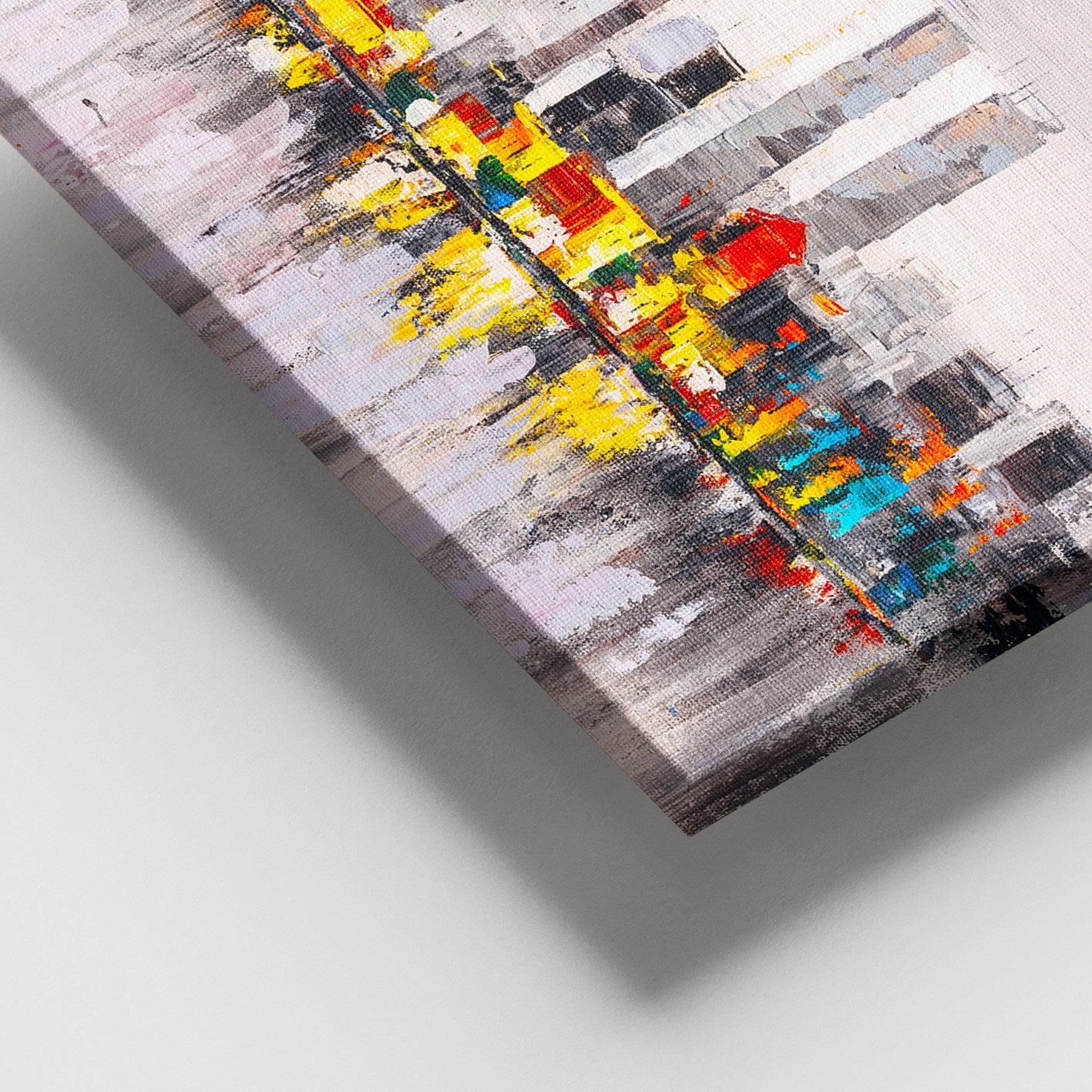 Quadro em Tela Decorativo Multicolor 100x140 cm, 100% Tela, Moldura de Madeira 3–4 cm