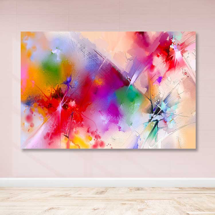 Tela Decorativa em Canvas 100% Multicolor com Moldura de Madeira (3–4 cm), 100 x 140 cm