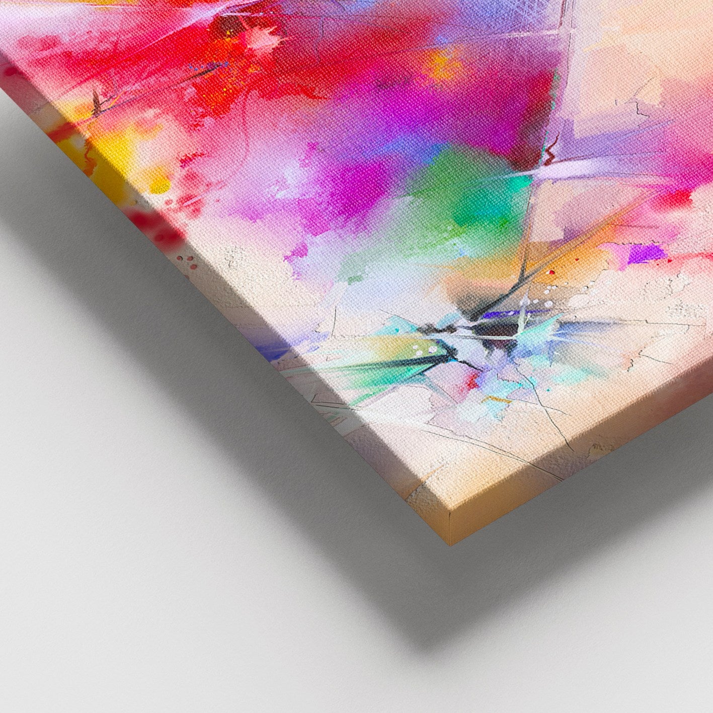 Tela Decorativa em Canvas 100% Multicolor com Moldura de Madeira (3–4 cm), 100 x 140 cm