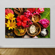 Tela Decorativa em Canvas Multicolor 100 x 140 cm com Moldura de Madeira (3–4 cm)