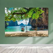 Tela Decorativa Multicolor 100% Canvas com Moldura de Madeira 100x140 cm