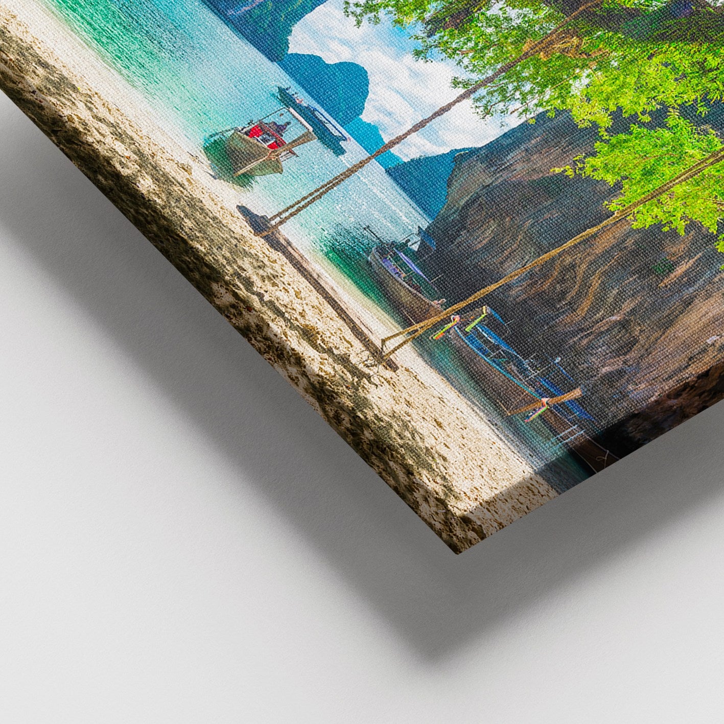 Tela Decorativa Multicolor 100% Canvas com Moldura de Madeira 100x140 cm