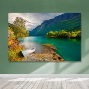 Quadro Decorativo em Canvas Multicolor 100x140 cm com Moldura de Madeira (3-4 cm)