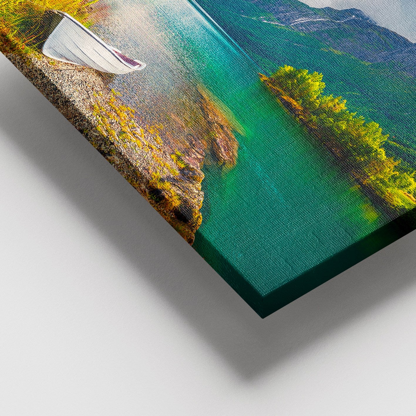 Quadro Decorativo em Canvas Multicolor 100x140 cm com Moldura de Madeira (3-4 cm)