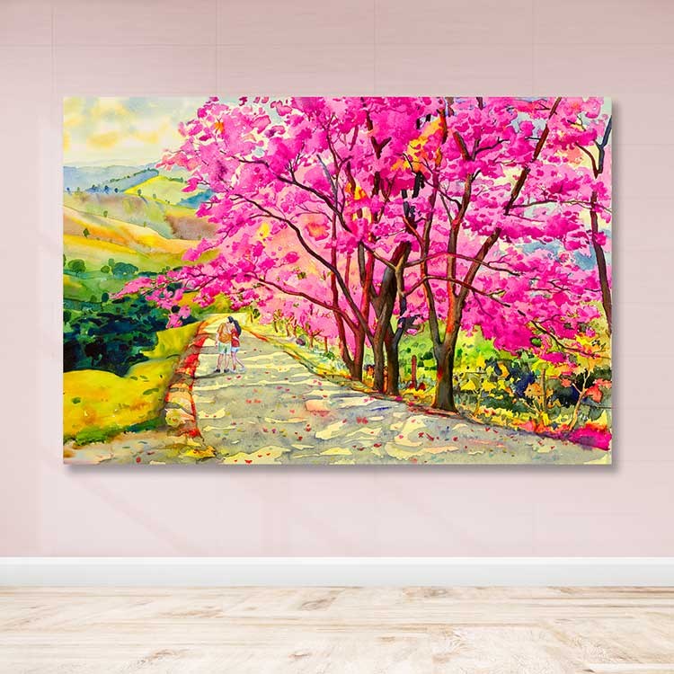 Quadro em Tela Canvas Multicolor com Moldura de Madeira (3–4 cm) – 100 x 140 cm