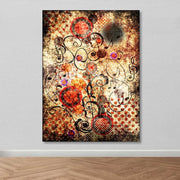 Quadro Decorativo em Tela Multicolor 100x140 cm com Moldura de Madeira (3–4 cm)