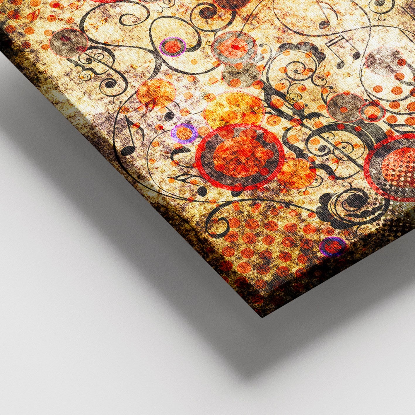 Quadro Decorativo em Tela Multicolor 100x140 cm com Moldura de Madeira (3–4 cm)