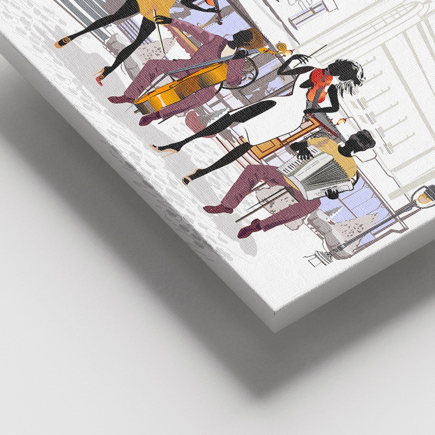 Quadro em Tela 100% Canvas Multicolor com Moldura de Madeira (3–4 cm) 100x140 cm