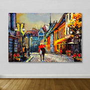 Quadro Decorativo em Tela Multicolor 100x140 cm, 100% Canvas, Moldura de Madeira 3–4 cm