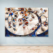 Quadro em Tela Decorativo Multicolor 100x140 cm, 100% Canvas, Moldura de Madeira (3–4 cm)