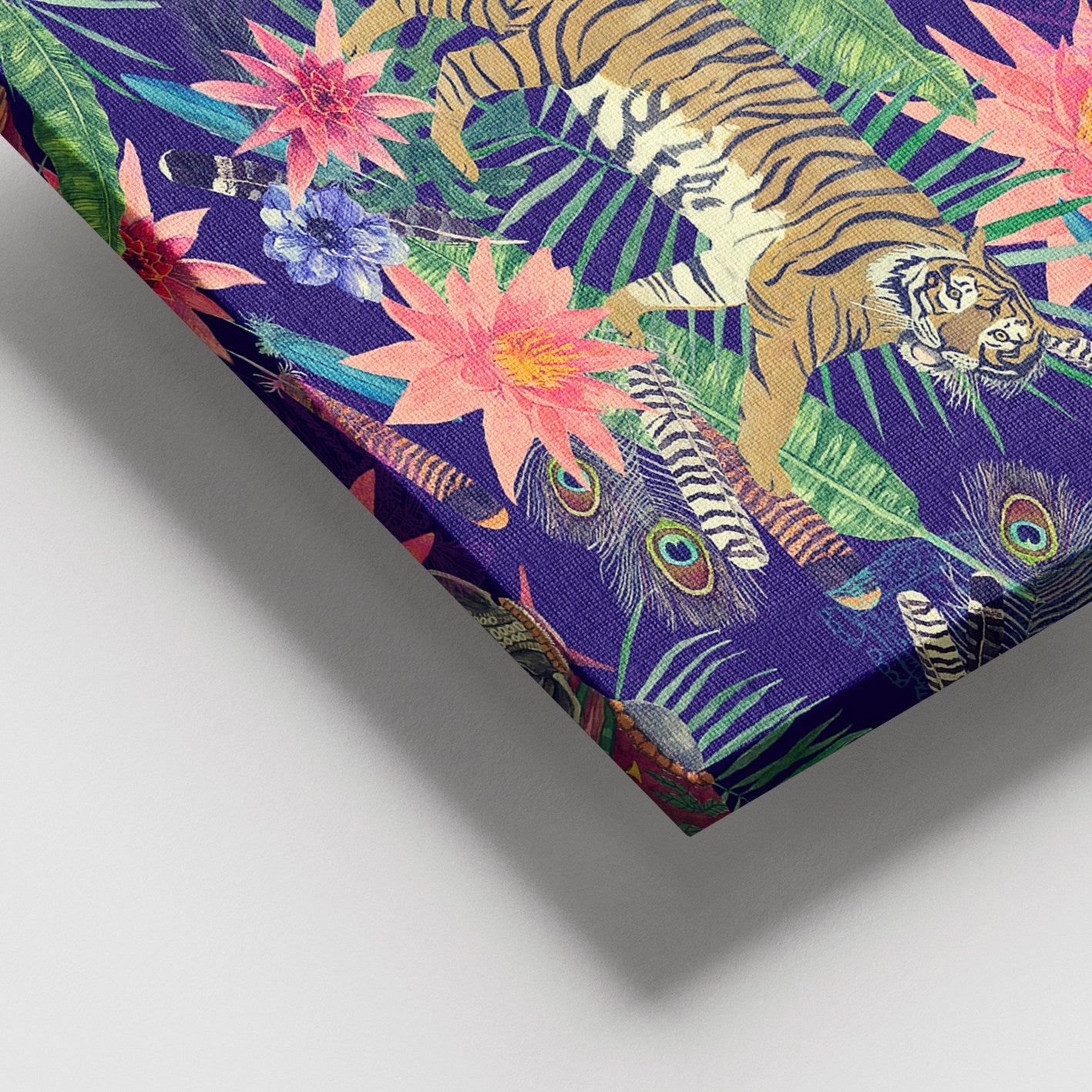 Tela Decorativa em Canvas com Moldura de Madeira, Multicolor, 100 x 140 cm