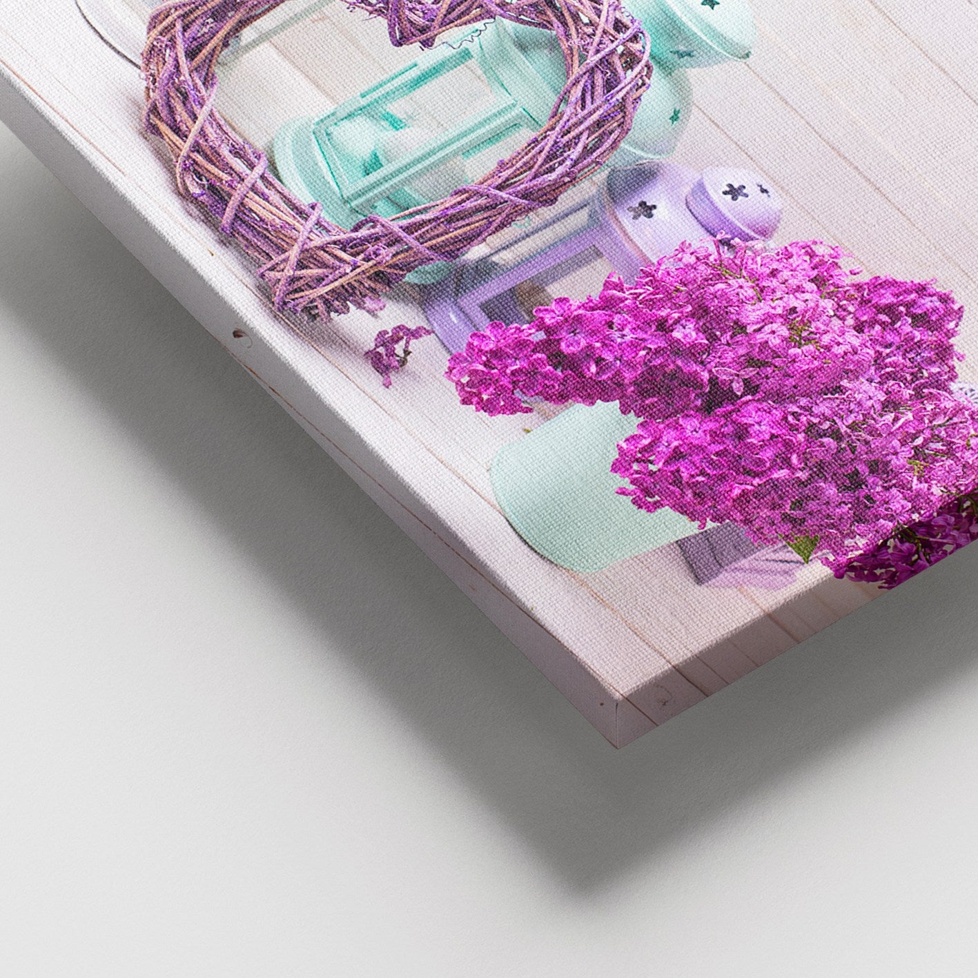 Quadro em Canvas Decorativo Multicolor com Moldura de Madeira (3–4 cm), 100x140 cm