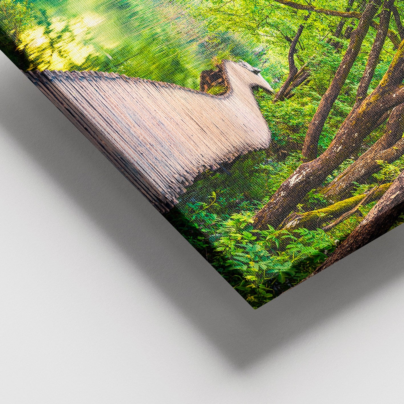 Quadro em Tela Decorativa Multicolor 100x140 cm com Moldura de Madeira (Espessura 3–4 cm)